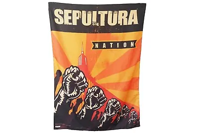 Buy Vintage SEPULTURA Nation Flag Banner Rock Music 90s Style Home Decor Retro Merch • 57.91£