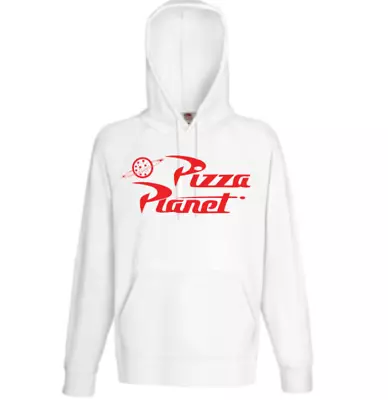 Buy White Unisex Adults Hoodie Pizza Planet Hooded Top Small-2XL Men's Ladies New • 17.99£