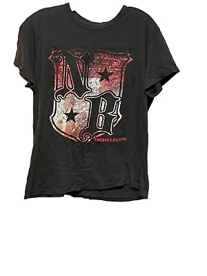 Buy Nickel Back Concert Tshirt Size Large Black • 12.21£