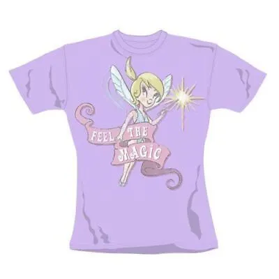 Buy Ladies T-Shirt Retro Tinkerbell American Feel The Magic Skinny Fit Size Small • 9£