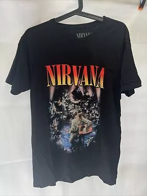 Buy Nirvana Shirt Mens Black MTV Unplugged New York Music Band Concert Tee Large • 14.99£