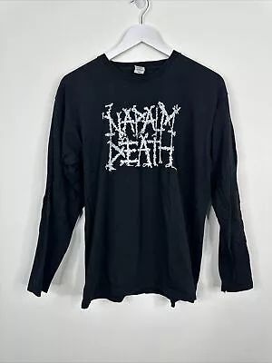Buy Napalm Death T Shirt Size L Long Sleeve Black Death Metal  • 15£