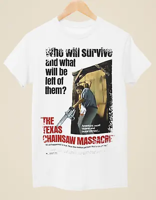 Buy The Texas Chainsaw Massacre - Movie Poster Inspired Unisex White T-Shirt • 14.99£
