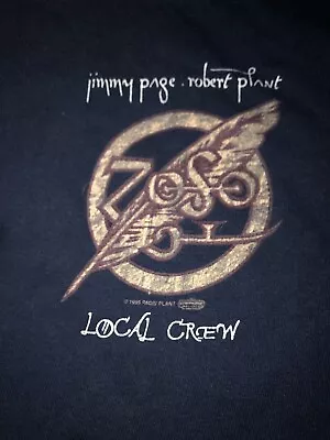 Buy Vintage T Shirt - Jimmy Page Robert Plant Zoso Local Crew Size XL Navy • 71.13£