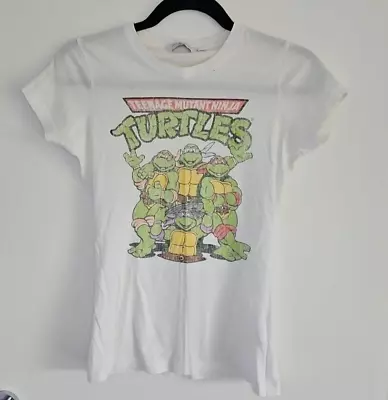 Buy Teenage Mutant Ninja Turtles T Shirt Size 8 Retro Style 90's Cartoon Graphic Top • 4.99£