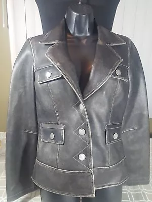 Buy Vanity Matte Metallic Black Motorcycle Nylon Lining Button Jacket Women’s Size M • 23.75£