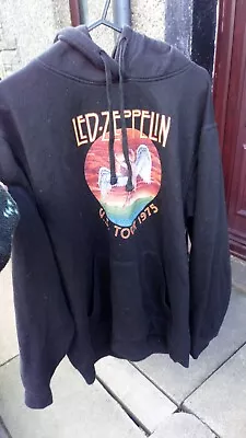 Buy Womens Led Zeppelin US Tour 1975 Pullover Hoodie Black Size Small • 12£