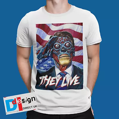 Buy They Live T-Shirt Retro Zombie Alien Movie Vintage Horror 80s 90s Tee USA • 5.99£
