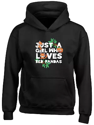 Buy Just A Boy Kids Hoodie Who Loves Red Pandas Boys Girls Gift Top • 13.99£