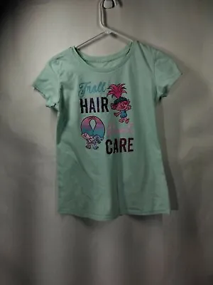 Buy Girls' Trolls Glitter Troll Hair Don't Care Graphic Tee T-Shirt XL (14/16). • 5.62£