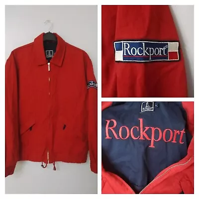 Buy Rockport Red Denim Jacket Size Large 90s Vtg Retro City  • 39.99£