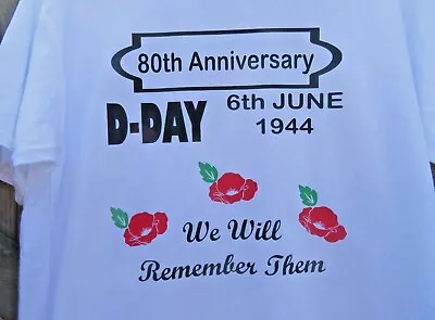 Buy 80th Anniversary D Day Landings 6th June 2024 T-shirt - 10% Royal British Legion • 15£