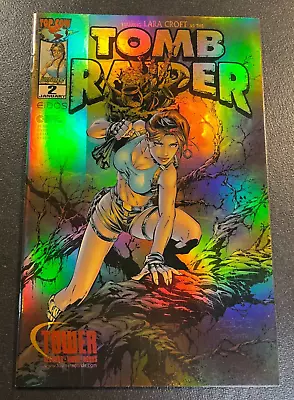 Buy Tomb Raider 2 HOLO FOIL Tower Records Error V 1 Top Cow Lara Croft Image GOLD • 51.19£