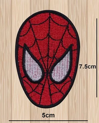Buy Spiderman Face Superhero Movie Iron/sew On Patch Embroidered Applique Badge Logo • 2.99£