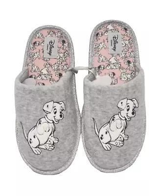 Buy Disney Ladies Dalmatian Slipper Mules Soft Indoor Slip On With Embroidered Magic • 10£