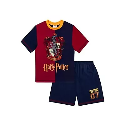 Buy Harry Potter Gryffindor Pyjama Set - Top & Shorts - Kids Sizes 7-11 Years • 8.99£