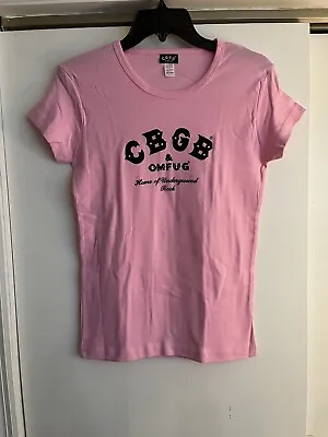 Buy CBGB Womens T Shirt Licensed Rock N Roll Punk NWOT Pink, Size Large • 11.33£