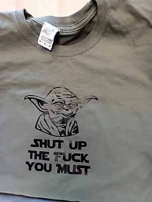 Buy Adults ** Explicit** Yoda T Shirt Size M • 6.60£