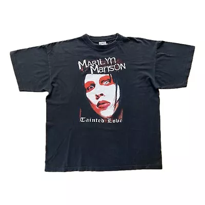 Buy *RARE* 2001 Marilyn Manson Tainted Love Promo Vintage T-Shirt Size XL Metal Rock • 95£
