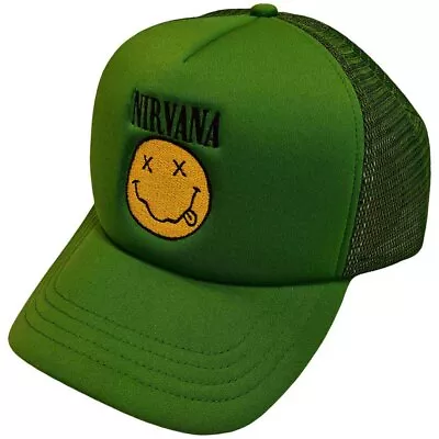 Buy Nirvana - Nirvana Unisex Mesh Back Cap  Logo  Smiley - Unisex - K500z • 18.94£