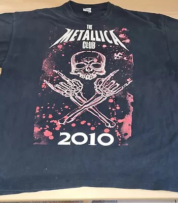 Buy METALLICA METCLUB 2010 T Shirt Black 2XL  *VGC*  Glow In Dark Design • 9.95£