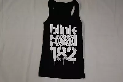 Buy Blink182 3 Bars Smile Drip White Logo Ladies Skinny Vest Top T Shirt Official • 7.99£