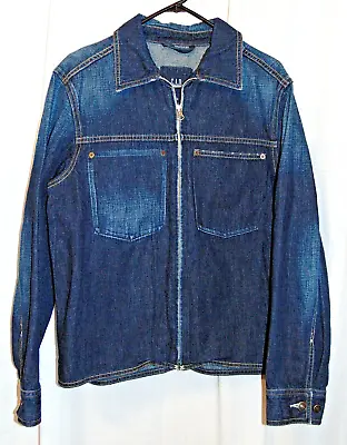 Buy GAP Denim Jacket Size Medium Womens Dark Wash Blue Denim Casual Zip Down • 13.50£