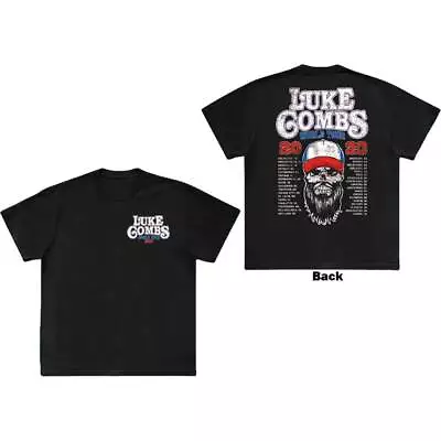 Buy Luke Combs Unisex T-Shirt: Tour '23 Skull (Back Print & Ex-Tour) OFFICIAL NEW  • 19.88£