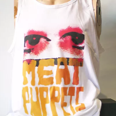 Buy Meat Puppets Metal Punk Rock T-shirt Sleeveless Vest Top White Unisex S-2XL • 14.99£