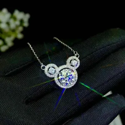 Buy Women Jewelry 925 Silver Necklace Pendant Mouse Shape Cubic Zircon Jewelry • 3.34£