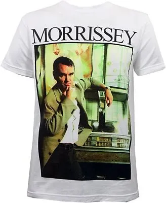Buy Officially Licensed Morrissey Jukebox Mens White T Shirt Morrissey Classic Tee • 19.99£