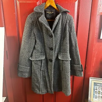 Buy Marvin Richard's Newyork Women's Wool Blend Pea Coat Jacket Gray Size 4 • 36.56£