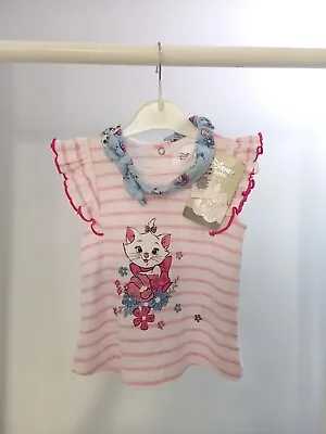 Buy DISNEY Baby Girls 3-6 Months Marie Aristocats Short Sleeve Top T-shirt Clothes • 3.25£