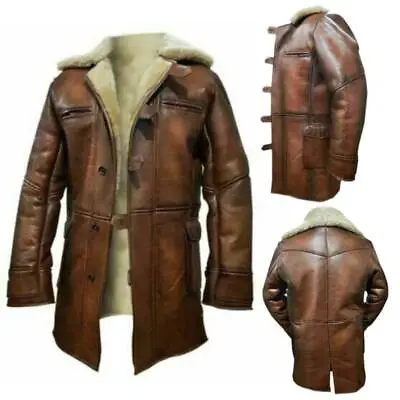 Buy The Dark Knight Batman Rises Brown Bane Coat Leather Jacket • 136.99£