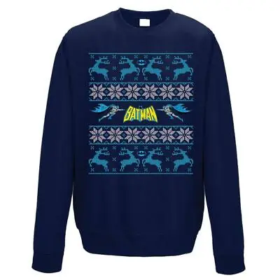 Buy Unisex Sweatshirt DC Comics Batman Reindeer Christmas Jumper • 17.99£