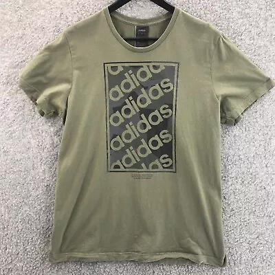 Buy Mens Adidas Camo T-Shirt Green Short Sleeve Top Size Medium • 4.99£