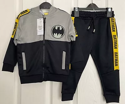 Buy NEW GEORGE Baby Boys Batman Zip Up Hoodie &Joggers Outfit: 12-18 & 18-24 Months • 12£
