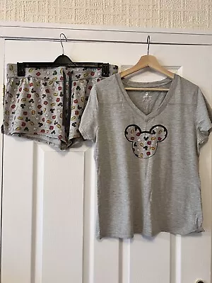 Buy Disney Parks Official Merchandise Grey Short Summer Pyjamas PJs Size XL • 5£