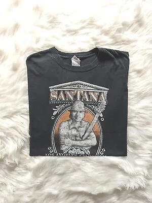 Buy Santana - Tour T-shirt - 2004 - Anvil / Medium Tag - Black - Nice Fade! • 39.99£