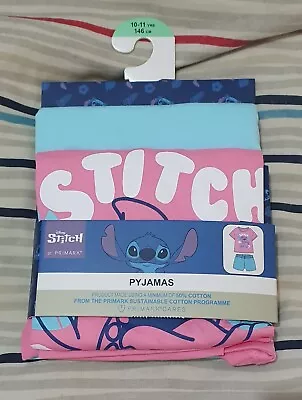 Buy Disney X Primark Lilo And Stitch 10-11years 146cm Pyjama Set Shorts Girls Pink  • 7.50£