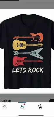 Buy Lets Rock Guitar  Child’s Kids T Shirt Size AGE 8 NEW • 8.50£