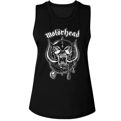 Buy Motorhead Snaggletooth Mascot & Logo Women's Muscle Tank T Shirt Rock Band Merch • 26.54£