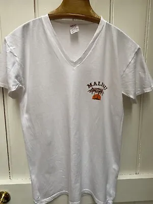 Buy Deadstock Vintage 80s 90s Malibu White Cotton Logo T-Shirt L Spirit Rum Coconut • 20£