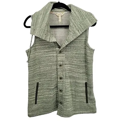 Buy Matilda Jane Womens Small Out The Door Green Heathered Vest Jacket Sweatshirt • 29.38£