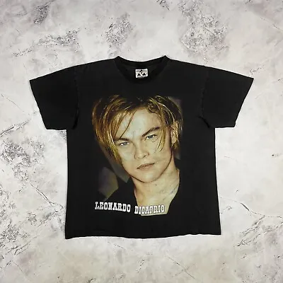 Buy Vintage 90’s Leonardo DiCaprio Titanic Black Single Stitch T-Shirt Size Large L  • 47.99£
