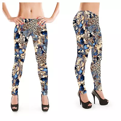 Buy Geometric Abstract Leopard Animal Skin Print Leggings Fashion Trend Alternative • 19.99£