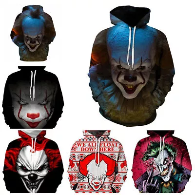 Buy Joker Hoodie Men/Women Pullover 3D Print Sweatshirt Zipper Hooded Jacket Coat • 20.99£
