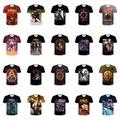 Buy Rage Band  3D Print Fashion Casual Short Sleeves T-shirts For Women/men • 13.19£