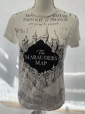 Buy T-shirt Harry Potter Size 10 White Cotton The Marauder’s Map Womens • 10.55£