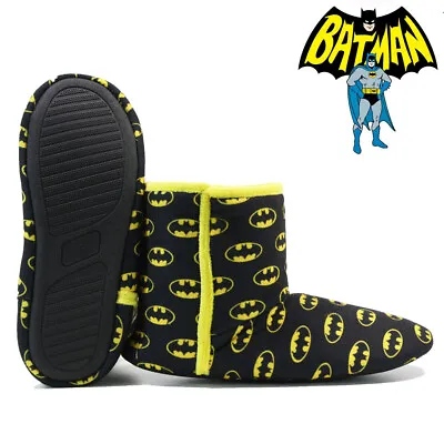 Buy Mens Batman Dc Novelty Boots Ankle Fleece Lined Warm Shoes Booties Slippers Size • 11.95£